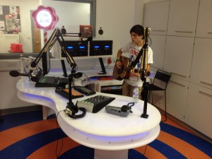 Ollie Garland plays live in the new Studio in Newcastle